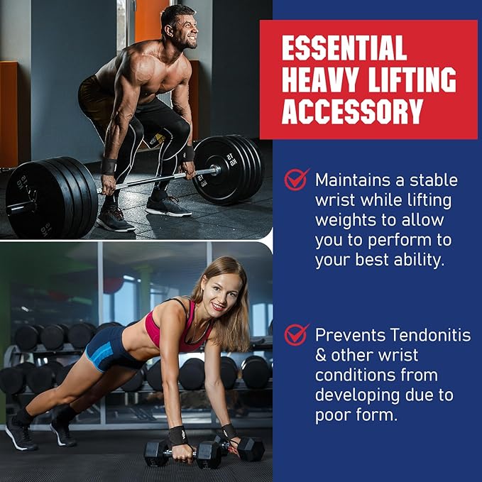Wrist Wraps for Weightlifting-21" Lifting Wrist Straps for Weightlifting,Weight Lifting Wrist Wraps with Thumb Loop,Breathable Wrist Brace, Avoid Injury and Maximize Grip for Men & Women Powerliftin