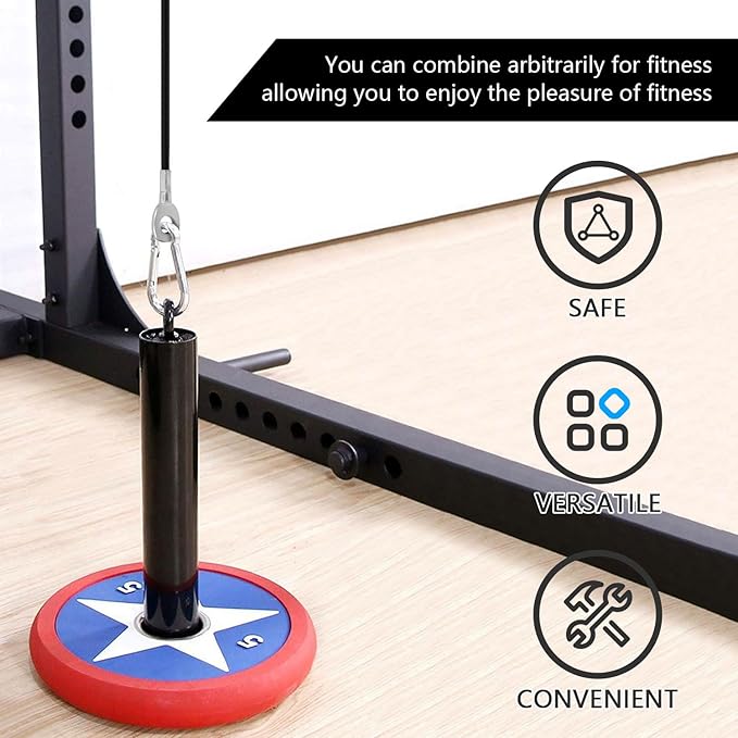 Taeku Fitness Pulley Cable, Heavy-Duty 6mm Steel Wire Rope for Home Gym, Adjustable Replacement Cable for Weightlifting, LAT Pulldown, and Cable Machine Accessories