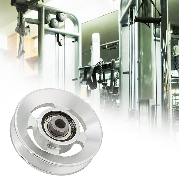 Cable Pulley Aluminum Pulley Wheel Gym Pulley Wheel Bearing Pulley Wheel Gym Accessory Home Gym Attachments 90mm Pulley Wheel Replacement for Gym Equipment