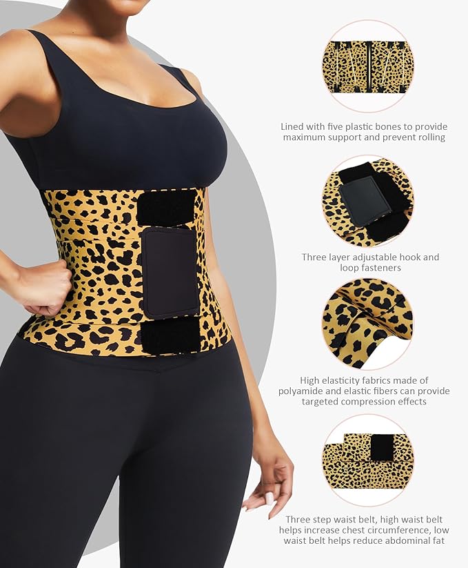 FeelinGirl Waist Trainer Belt Waist Cincher Trimmer Ab