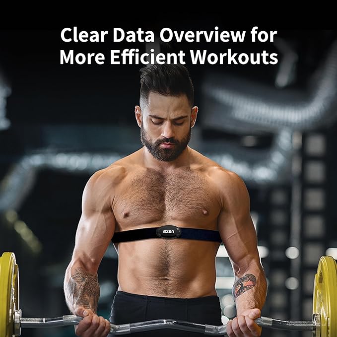 C009Pro Heart Rate Monitor Chest Strap with Bluetooth 5.1& ANT+,HR Monitor Chest Sensor,Up to 365 Days Battery Life,Adjustable Design for Running Cycling Gym,Compatible with Polar/Strava/Wahoo/Peloton
