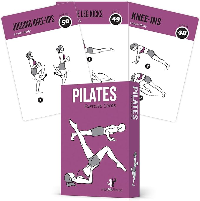 62 Pilates Exercise Cards 50 Exercises, 12 Stretches 6 Training