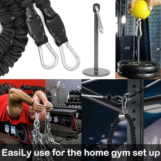 3.15 Inches 4 Inches Stainless Steel Carabiner for Gym Equipment Connection, EFFIET Heavy Duty Spring Snap Hook Clips Buckle for Gym Exercise, Punching Bags, Hiking, Camping
