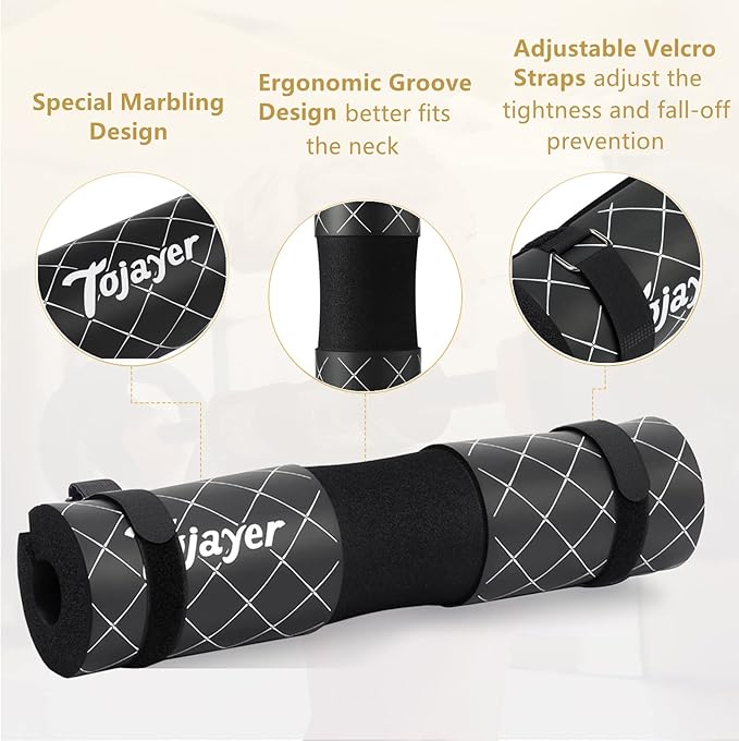 Squat Pad Barbell Pad - Neck & Shoulder Protective Foam Workout Weight Lifting Bar Cushion for Lunges & Hip Thrusts, Fit Standard and Olympic Bars Perfectly, Multi-color Choices