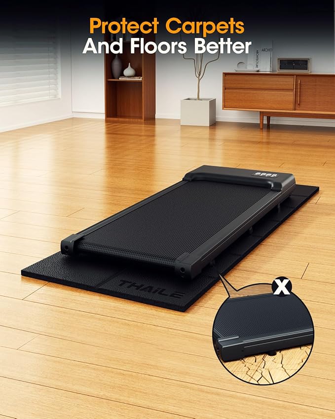 Treadmill Mat, Foldable Exercise Equipment Mat, 1/4β Thick