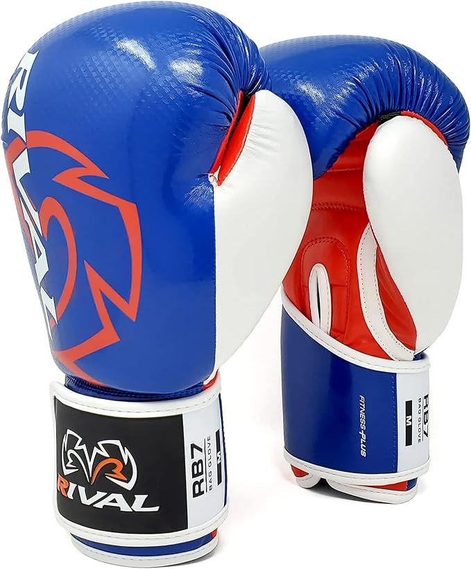 RIVAL Boxing RB7 Fitness Plus Bag Gloves, Ergo Strap System and High-Density Layered Padding for Heavy Bag and Mitt Work