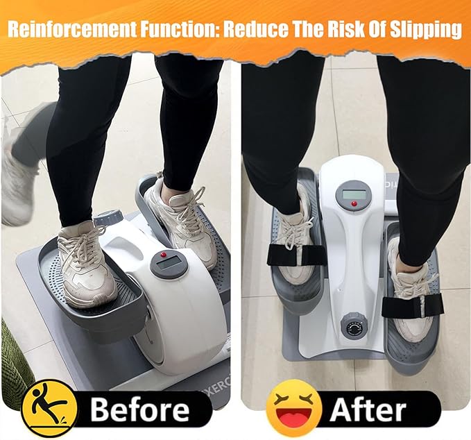 Ellipse Leg Exerciser Machine Pedal Straps, Adjustable Pedal Strap for Elliptical Exercise Machine, Under Desk Elliptical Reusable Straps Fitness Workout Equipment Home Office Sports Accessories