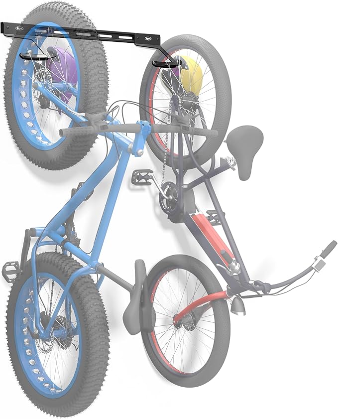 Koova Wall Mount Bike Rack | Steel Bike Mount | Adjustable Hangers | Easy Mount | USA Made