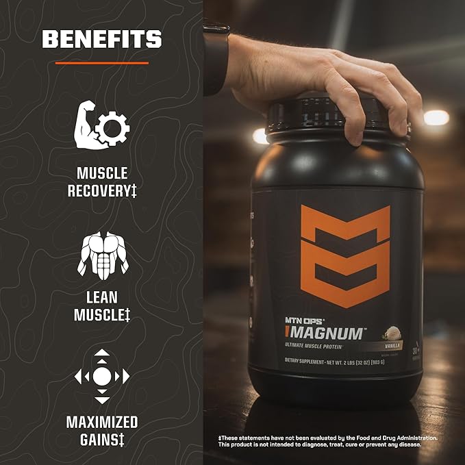 MTN OPS Magnum 100% Whey Isolate Protein Powder - 32 Servings, Peanut Butter Chocolate