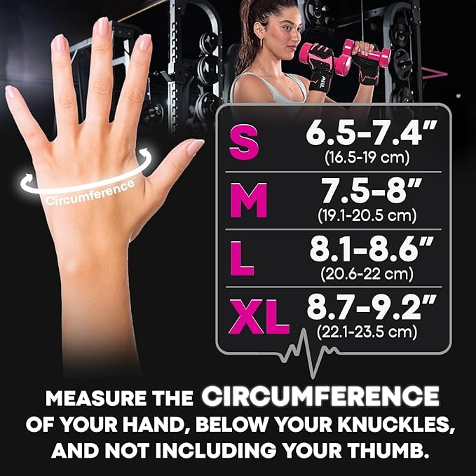 MhIL Workout Gloves for Women โ Comfortable Gym Gloves for Women with Hand Protection and Enhanced Grip โ Weight Lifting Glove for Womens with Wrist Wraps Support for Safety, Hygiene and Style