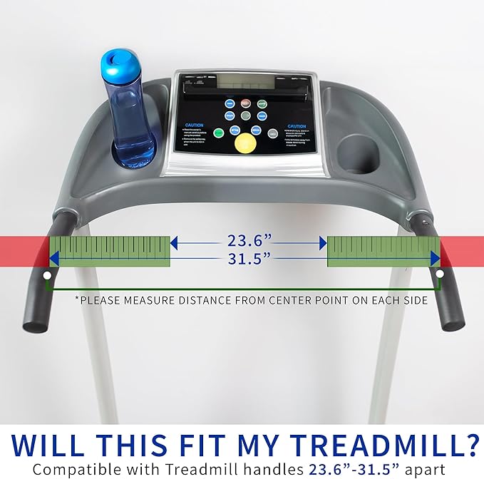 VIVO Universal Treadmill Desk, Ergonomic Platform Designed for Notebooks, Tablets, Laptops, and More, Workstation for Treadmill Handlebars up to 31 inches, Black, STAND-TDML2