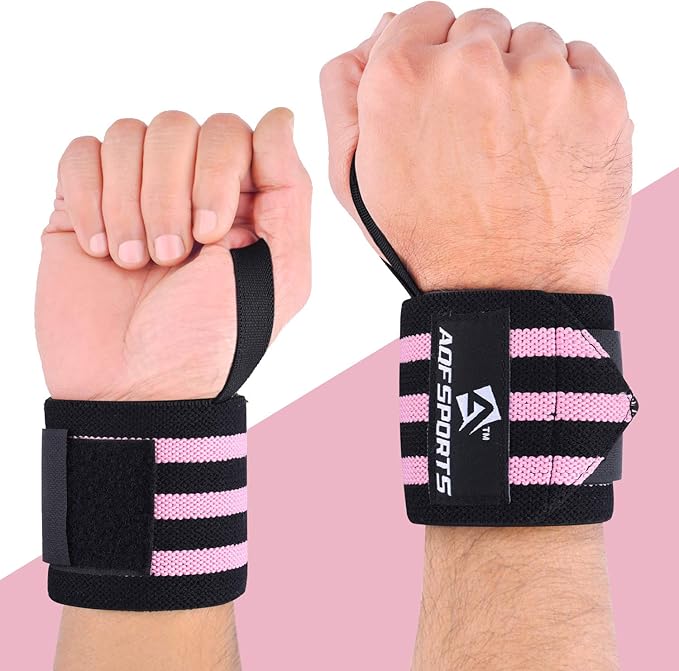 Wrist Wraps for Weightlifting - USPA & IPL Approved 18" Gym Wrist Support with Thumb Loop - Heavy Duty Lifting Wrist Straps for Fitness, Workout, Powerlifting, & Bodybuilding (Pair)