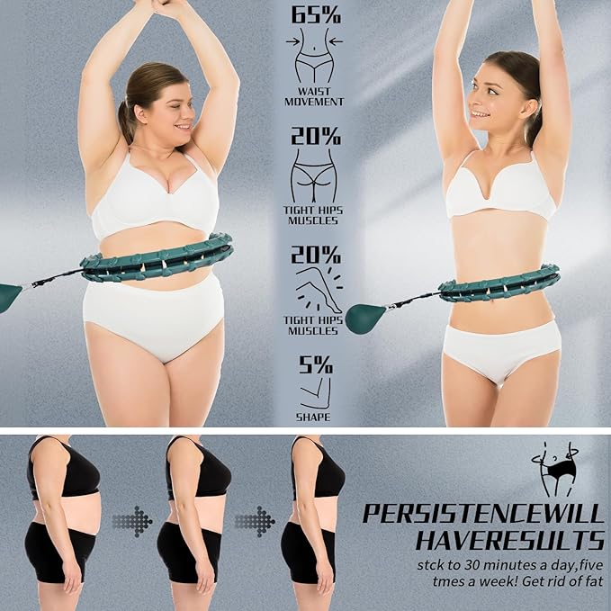Dumoyi Smart Weighted Hoop for Adults Weight Loss
