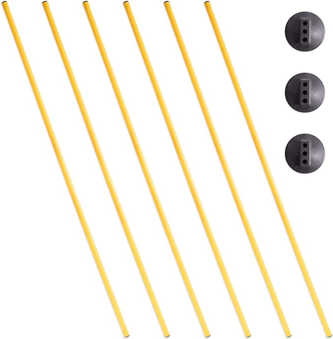 Crown Sporting Goods 6 Agility Poles with 3