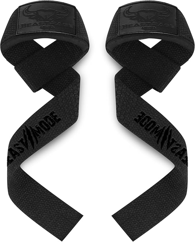BEAST RAGE Lifting Straps for Weightlifting, Weight Lifting Straps Gym Power Workouts Lifting Wrist Straps Padded Cotton Men Women Support Lifters Deadlift Straps Hard Pull Exercise Straps