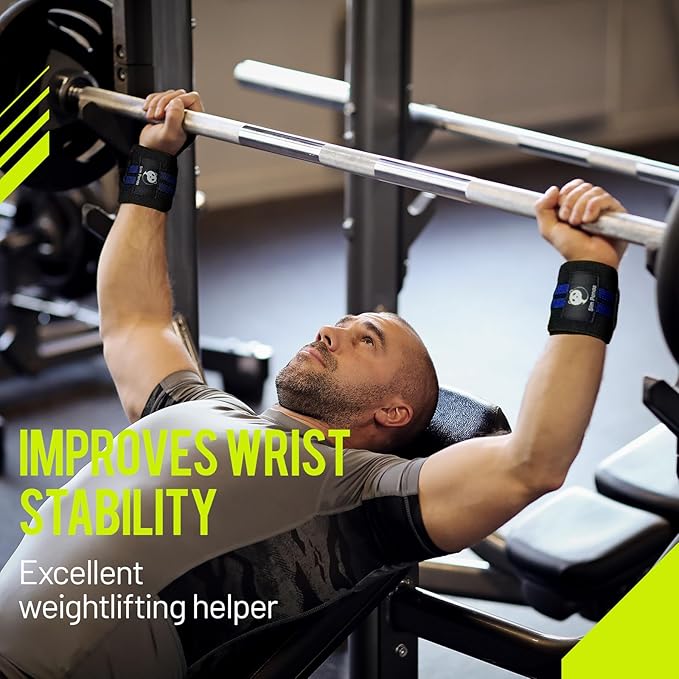 Slim Panda Weightlifting Wrist Wraps- Upgraded Wrist Support with Heavy Duty Thumb Loop for Powerlifting, Bodybuilding, and Weight Lifting Men & Women