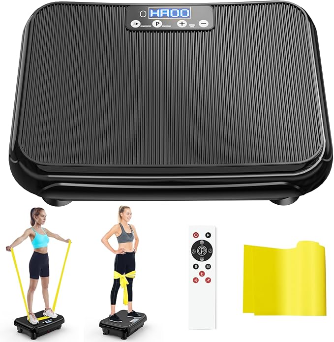 Vibration Plate Exercise Machine: TISSCARE Vibrating Plates for Lymphatic Drainage and Weight Loss, 300Lbs Capacity Full Body Power Shake Workout Platform for Home Cardio Fitness