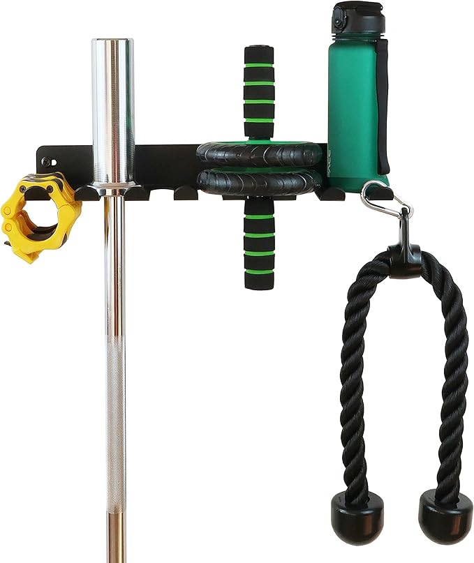 Multi-Purpose Storage Rack Resistance Bands Rack Gym Storage Rack Fitness Bands Rack Heavy Duty Rack for Resistance Bands, Straps, Jump Ropes, Foam Rollers, Chains, Weight Belts, Tools (M-17)