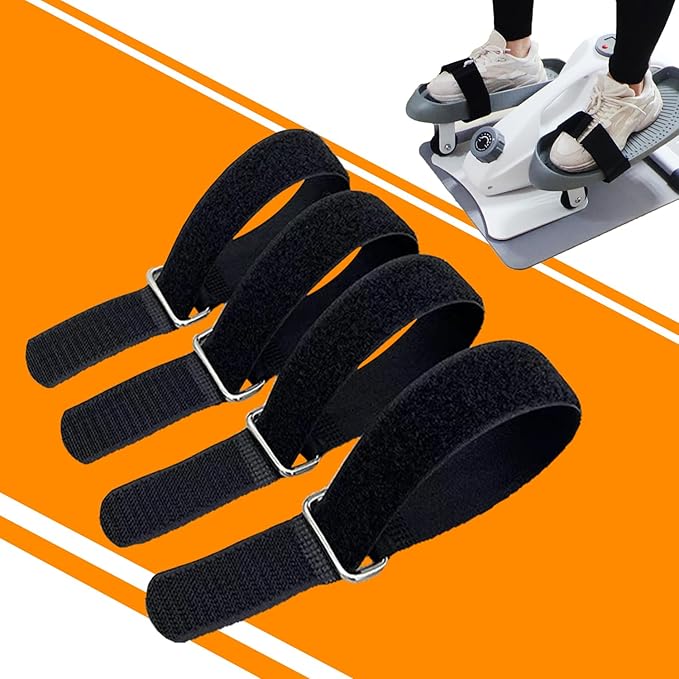Ellipse Leg Exerciser Machine Pedal Straps, Adjustable Pedal Strap for Elliptical Exercise Machine, Under Desk Elliptical Reusable Straps Fitness Workout Equipment Home Office Sports Accessories
