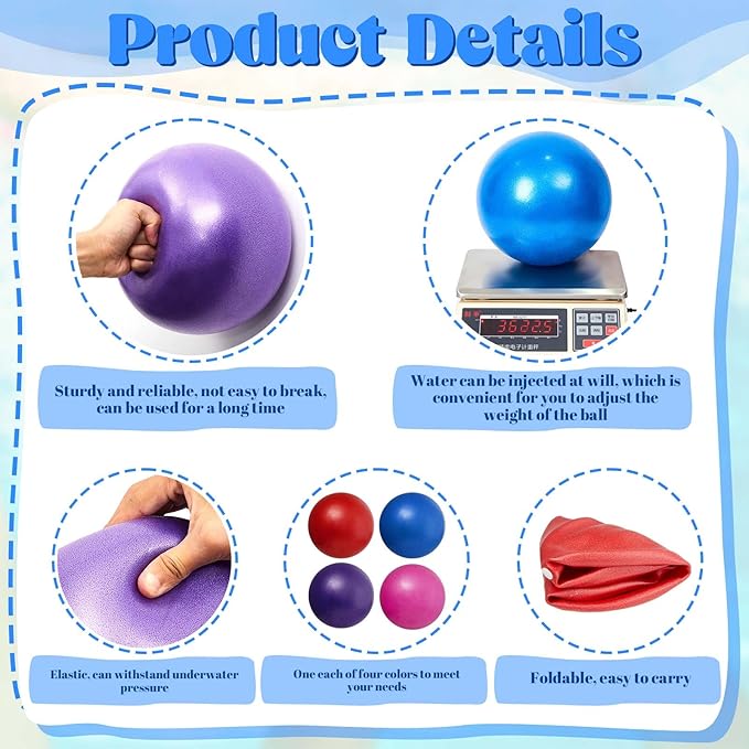 4 Pcs Water Resistance Ball 10 Inches Low