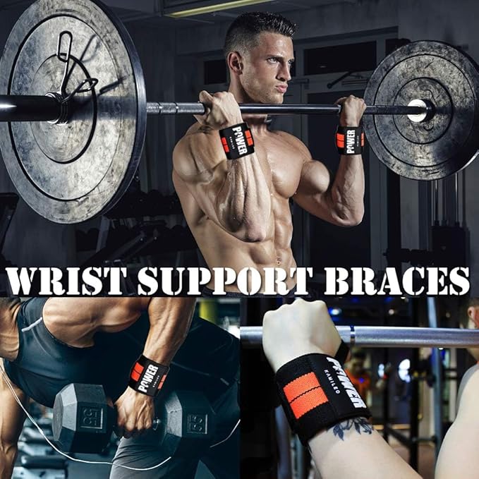 Wrist straps for weightlifting 17" Professional Quality Wrist (2PACK)