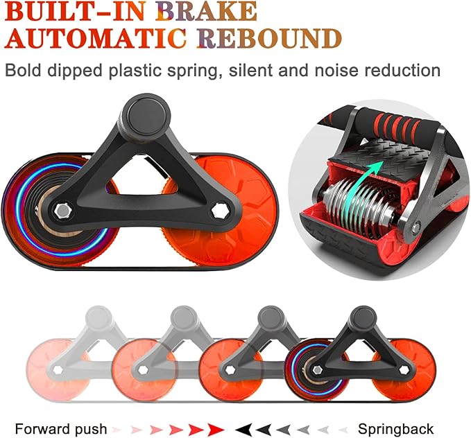 Automatic Rebound Abdominal Wheel,Workout Equipment for Abs