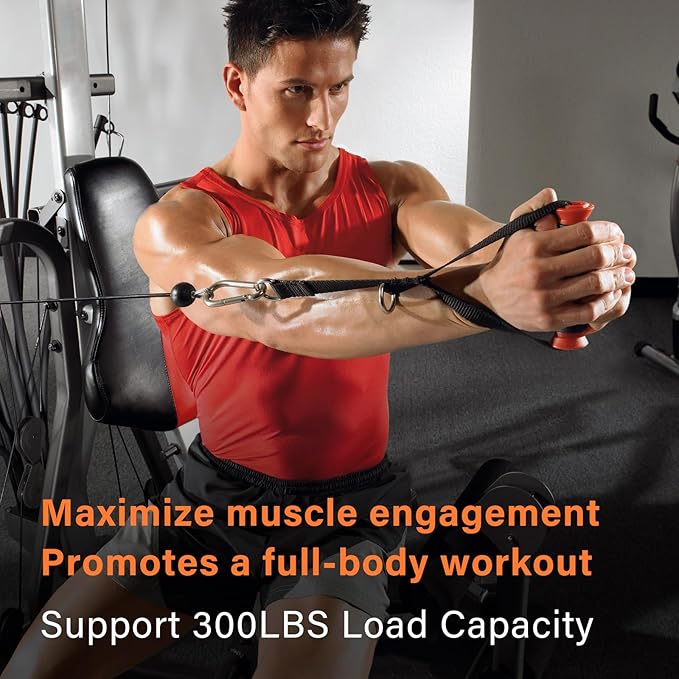 Bar Attachment Strap Compatible with Bowflex Home Gym Parts, Use for LAT, Squat and Bench Bars, Trains Upper Body: Shoulders, Back, Triceps, Biceps,Upper Body Strength Muscle Training