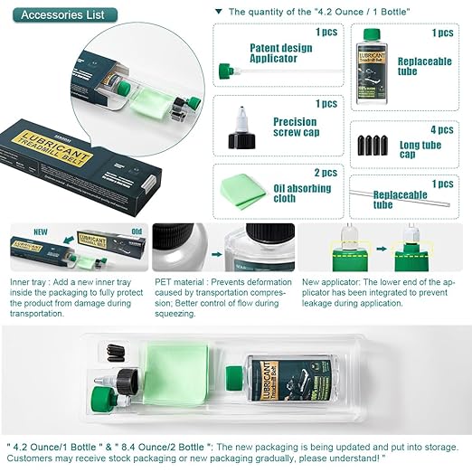 Silicone Treadnmill Belt Lubricants/Lubes | 4.2 Ounce, High Temperature Resistant and Stable Lubricant,with Hard Application Tubes and Precision Screw Caps for Easy Use