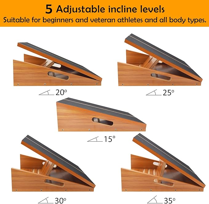 Professional Slant Board, Adjustable Incline Board and Calf Stretcher, Slant Board for Calf Stretching, Calf Stretch Board