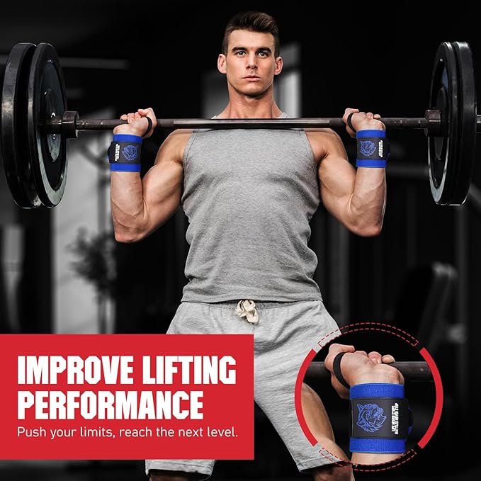 Wrist Wraps for Weightlifting-21" Lifting Wrist Straps for Weightlifting,Weight Lifting Wrist Wraps with Thumb Loop,Breathable Wrist Brace, Avoid Injury and Maximize Grip for Men & Women Powerliftin