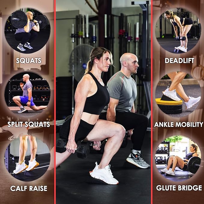 Squat Wedge Block: Doctor-Designed Pair of Adjustable