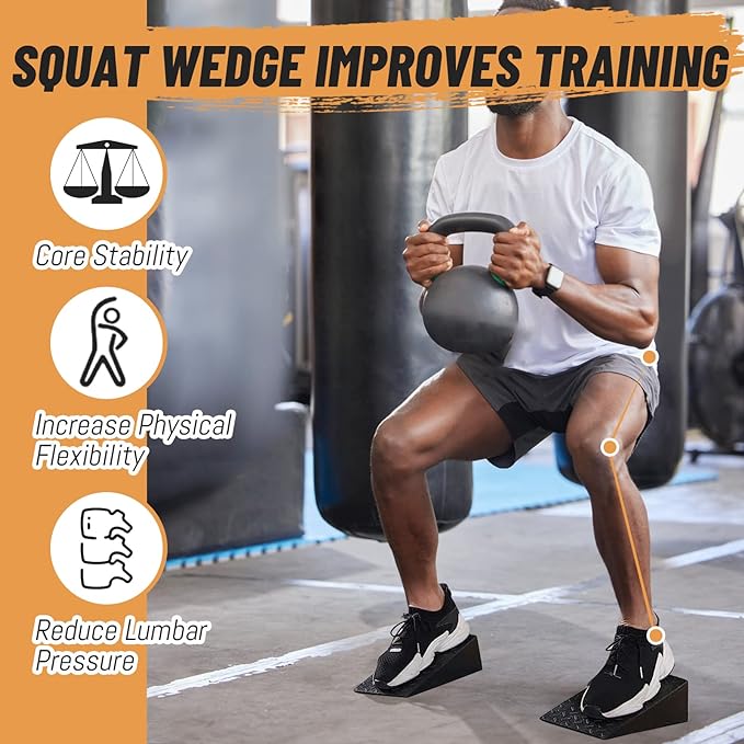 Squat Wedge,2 PCS Slant Board for Squats Height