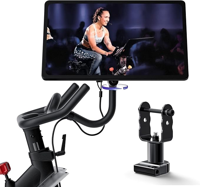 COOLWUFAN Peloton Screen Swivel Mount, 360° Upgraded Screen Rotate Monitor Adjuster for Peloton Bikes (Not Compatible with Peloton Bike+)