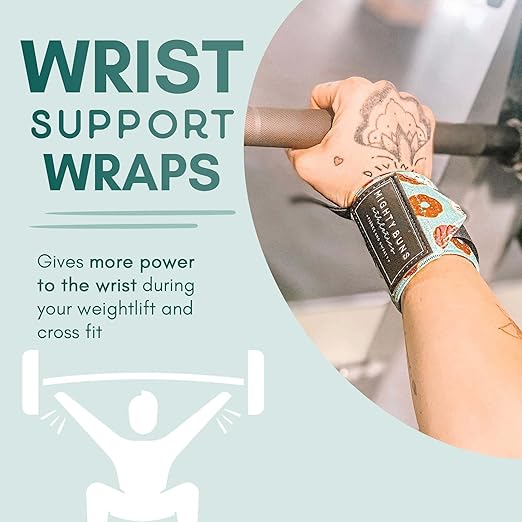 Wrist Wrap for Weightlifting, Wrist Support for Powerlifting Competition, Strength Training and Bodybuilding - Premium Wrist Wraps for Men & Women - Gym Wrist Protection for Everyday Use - Mint