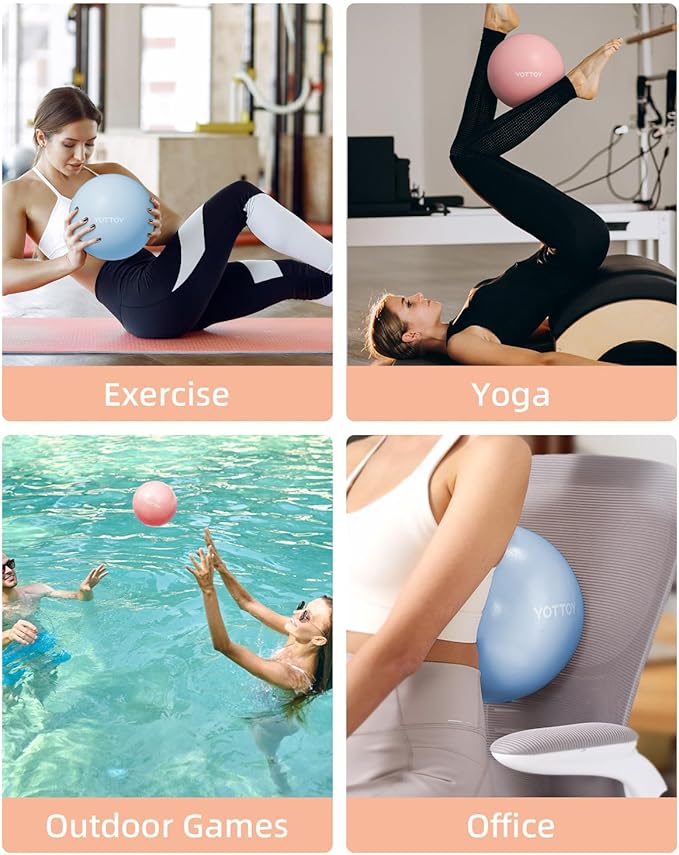 Pilates Ball, 10-inch Exercise Ball with Anti-Burst Technology