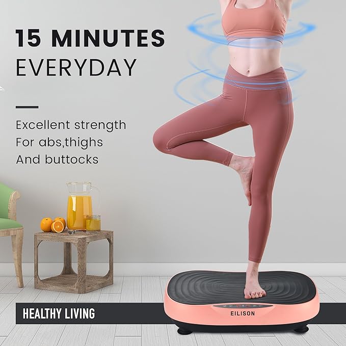 EILISON FITABS 3D Vibration Plate Exercise Machine with Seat - Ocsillation, Pulsation + Vibration Platform, Push Up, Vibration Machine for Lymphatic Drainage, Weight Loss, Recovery