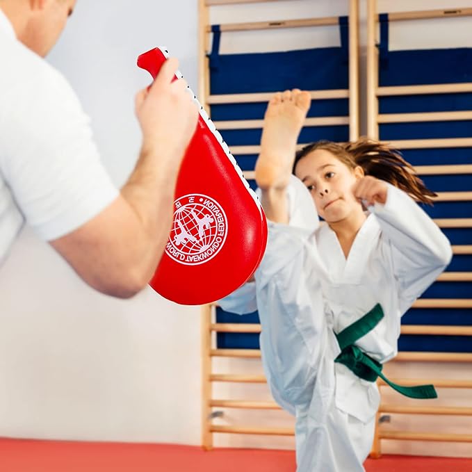 JANNO 2 Pack Taekwondo Kick Pads, Double Strike Boxing Pads, Striking Karate Martial Arts Training Target Pad, Karate Kicking Target for Kids Youth Adult