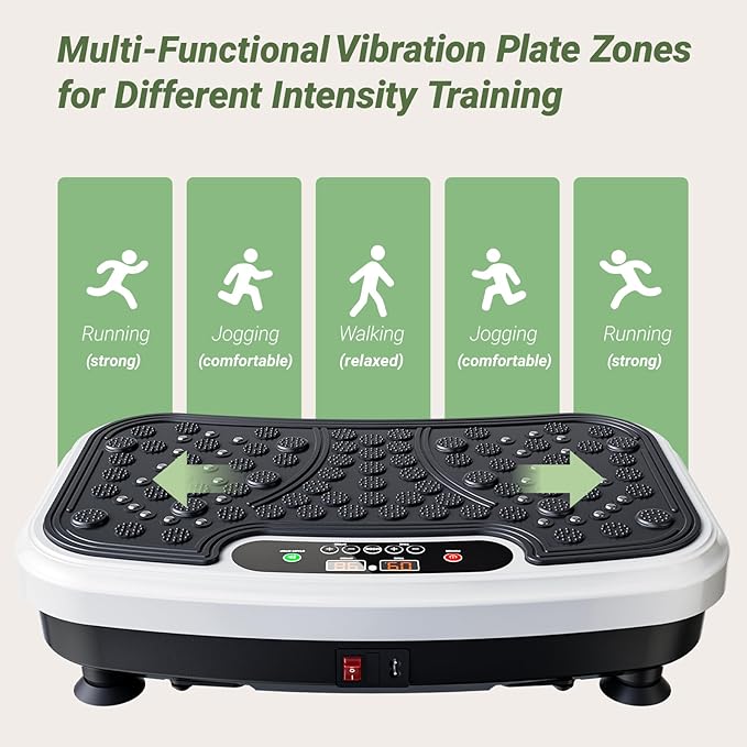 Whole Body Vibration Plate Exercise Machine Vibrating Plate Shaking with Weight 330lbs, Shake Plate Exercise Machine Power Plate Vibration Platform for Fitness Equipment Workout