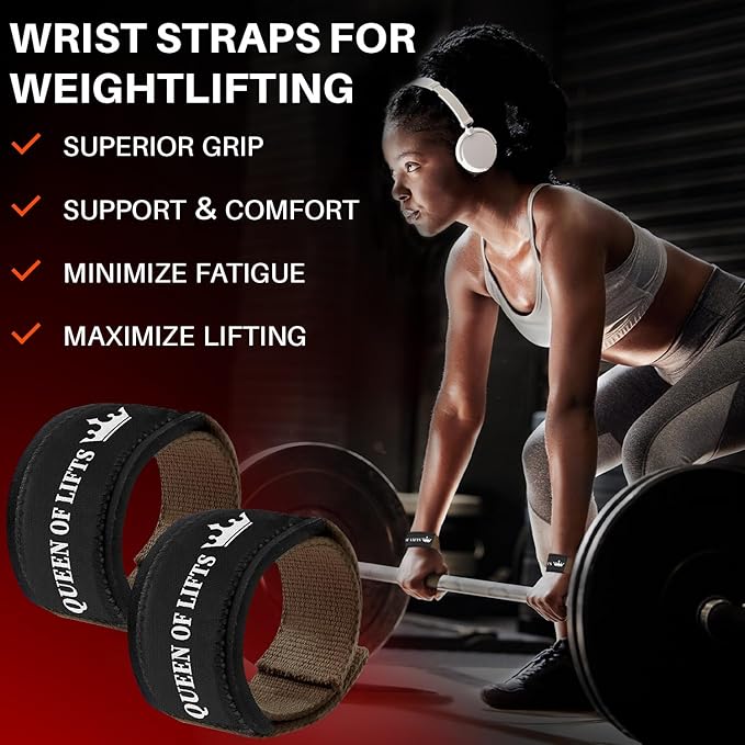 TECEUM Wrist Lifting Straps with Neoprene Padding Support β Heavy Duty Wrist Workout Straps For Men and Women β Ideal for Powerlifting, Strength Training, Bodybuilding