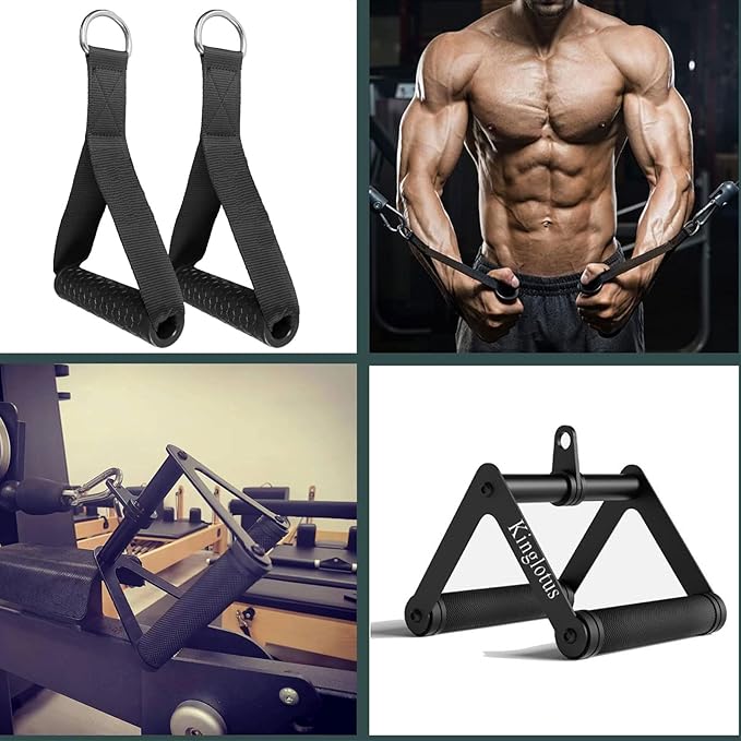 Kinglotus Cable Machine Attachments for Home Gym,Triceps Pull Down Accessories,LAT Pull Down Attachment。