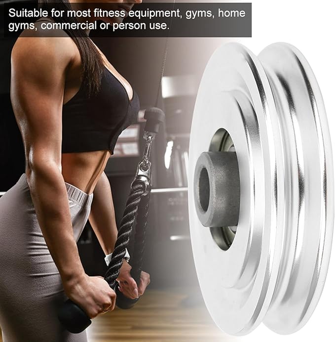 Fitness Pulley Wheel, 70mm Diameter Aluminum Alloy Pulley Wheel Fitness Equipment Accessories for Strength Training Equipment