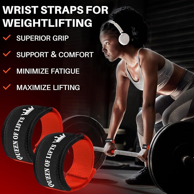 TECEUM Wrist Lifting Straps with Neoprene Padding Support β Heavy Duty Wrist Workout Straps For Men and Women β Ideal for Powerlifting, Strength Training, Bodybuilding