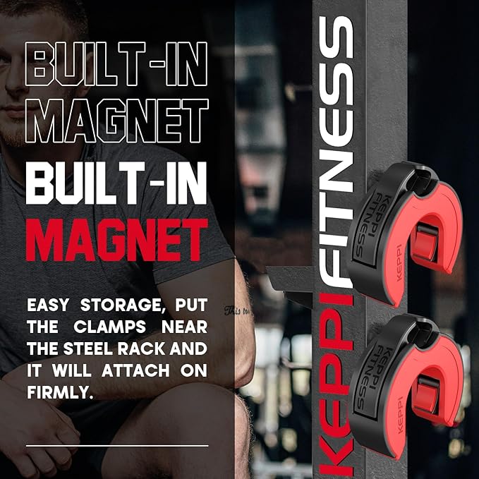 Barbell Clips, C-Shape Barbell Clamps for Weight lifting 2 Inch