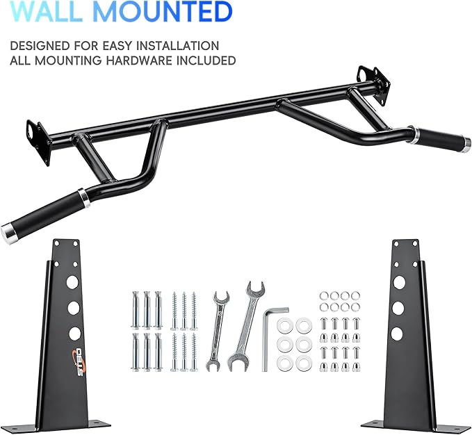 Multifunctional Wall Mounted Pull Up Bar - 48’’ 500 lbs