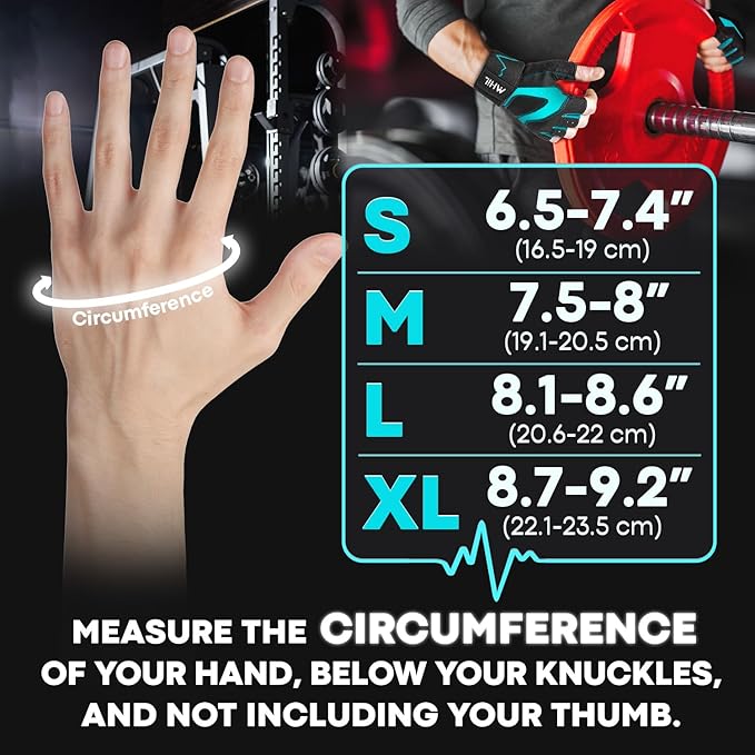MhIL Workout Gloves for Men โ Comfortable Gym Gloves for Men with Enhanced Grip for Safety and Hand Protection โ Weight Lifting Protection with Wrist Wraps Support for Performance Boost and Style
