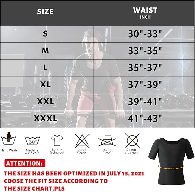 Men Sauna Shirt Sweat Suit Slimming Vest Workout