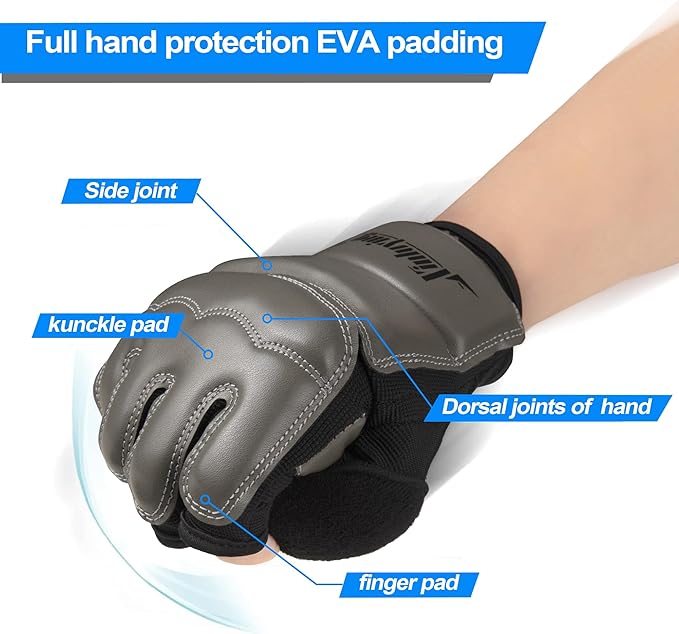 Xinluying Punch Bag Taekwondo Karate Gloves for Sparring Martial Arts Boxing Training Fingerless Women Kids