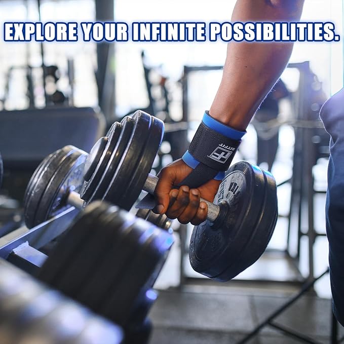 RitFit Lifting Wraps, Wrist Straps for Weightlifting, Wrist Support for Working Out, Bodybuilding, MMA, Powerlifting, Strength Training, Men & Women