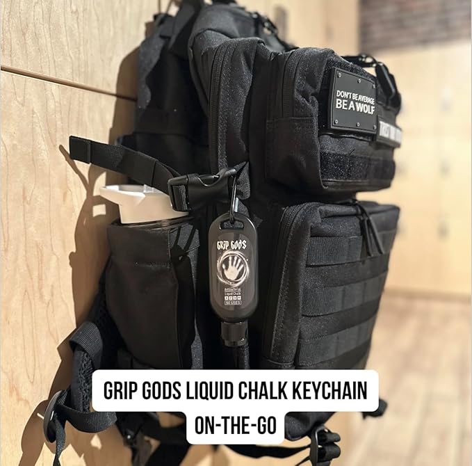 Grip Gods Liquid Chalk Combo Travel Bottle (50ML) & Refill Bottle (250ML) for Weight Lifting, Gym, Rock Climbing, Pole Grip, Gymnastics, Sports, and Workout Chalk., White