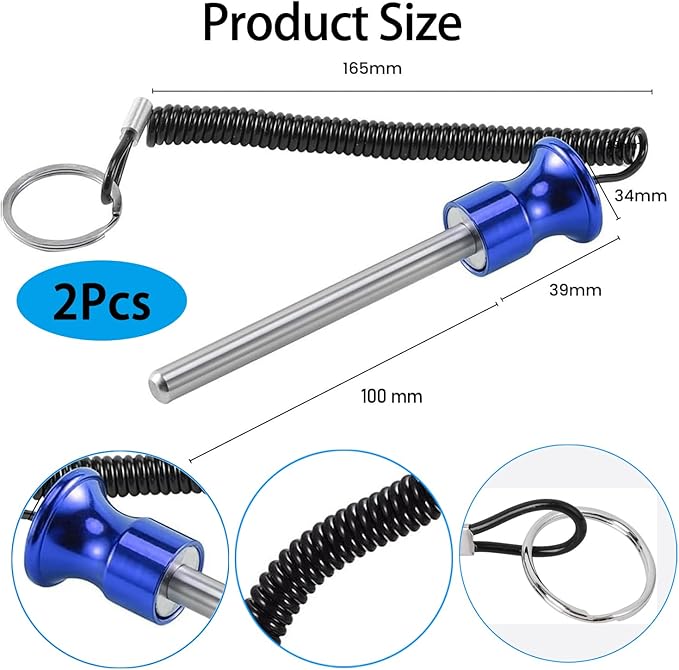 Weight Stack Pin,Magnetic Weight Pin,Diameter 4 Inch Solid Aluminum Alloy Universal Gym Pin Weight Machine Pin for Home Gym Exercise Machine Accessories(2pcs)